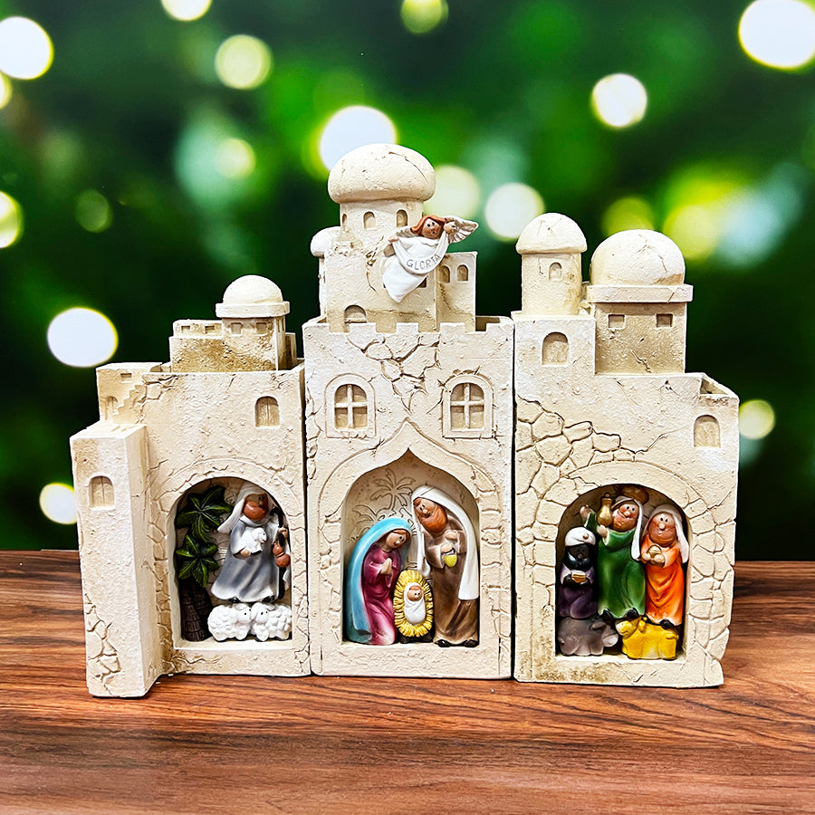 32cm Christmas Folding Nativity Set