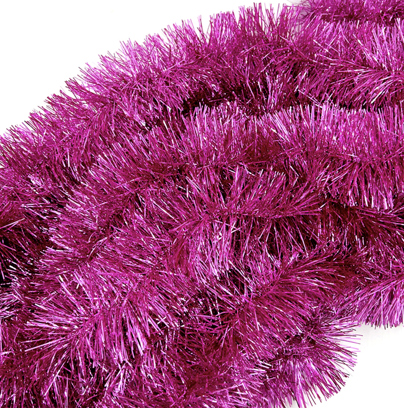 25m BARBIE PINK Christmas Tinsel 100mm wide
