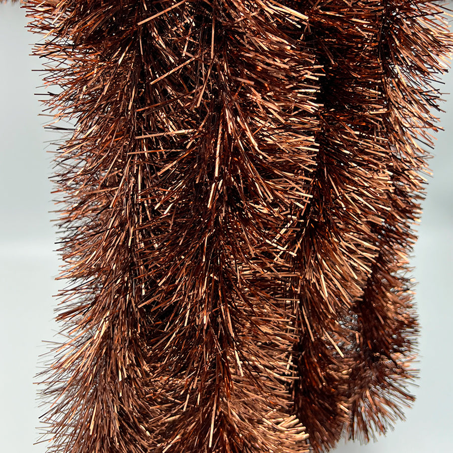 25m BROWN Christmas Tinsel 75mm wide