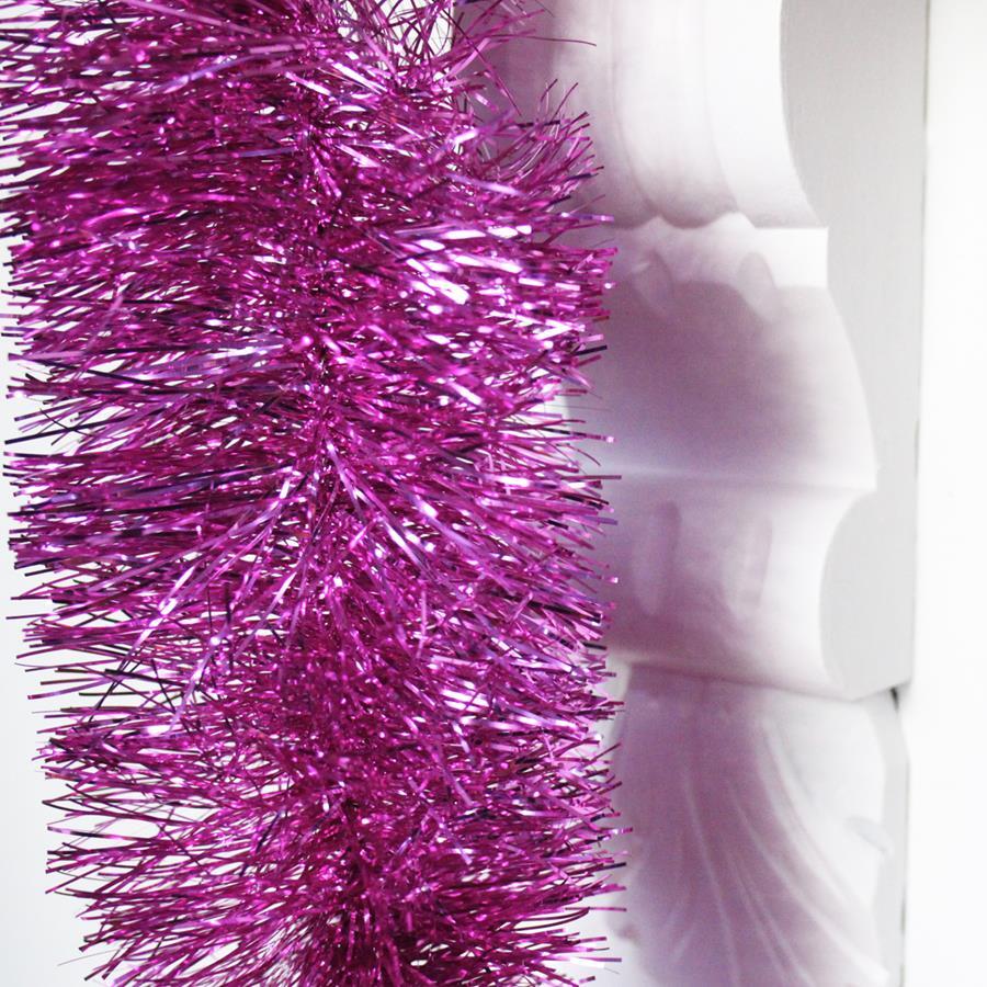 25m HOT PINK Christmas Tinsel 100mm wide