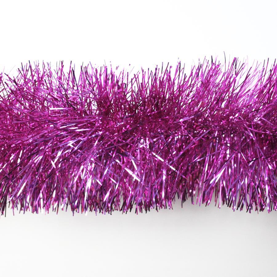 25m HOT PINK Christmas Tinsel 100mm wide