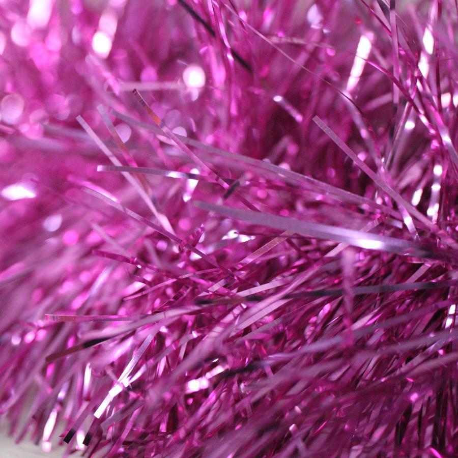 25m HOT PINK Christmas Tinsel 100mm wide