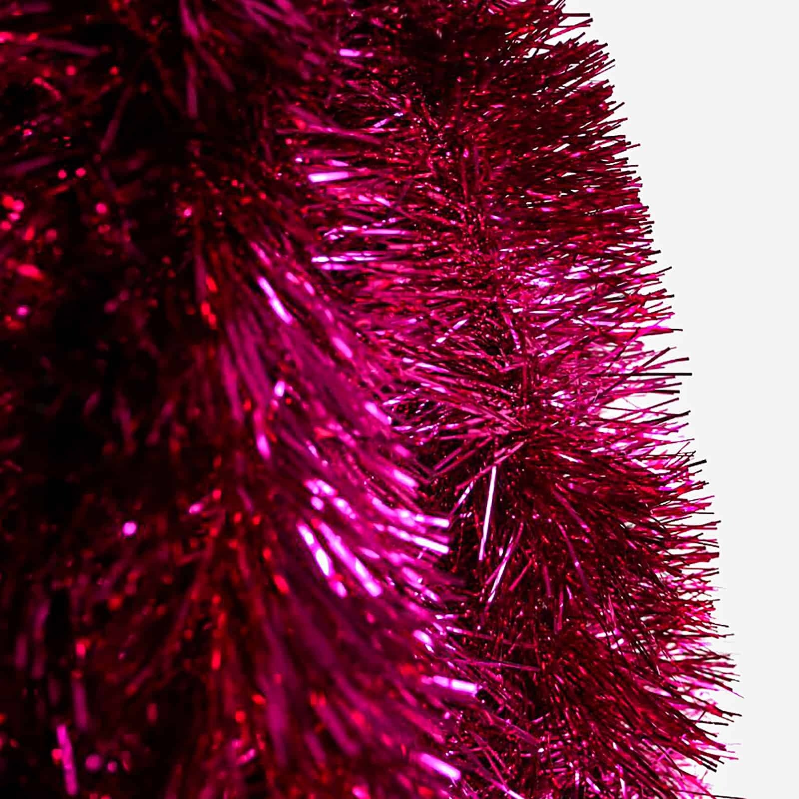 25m HOT PINK Christmas Tinsel 150mm wide