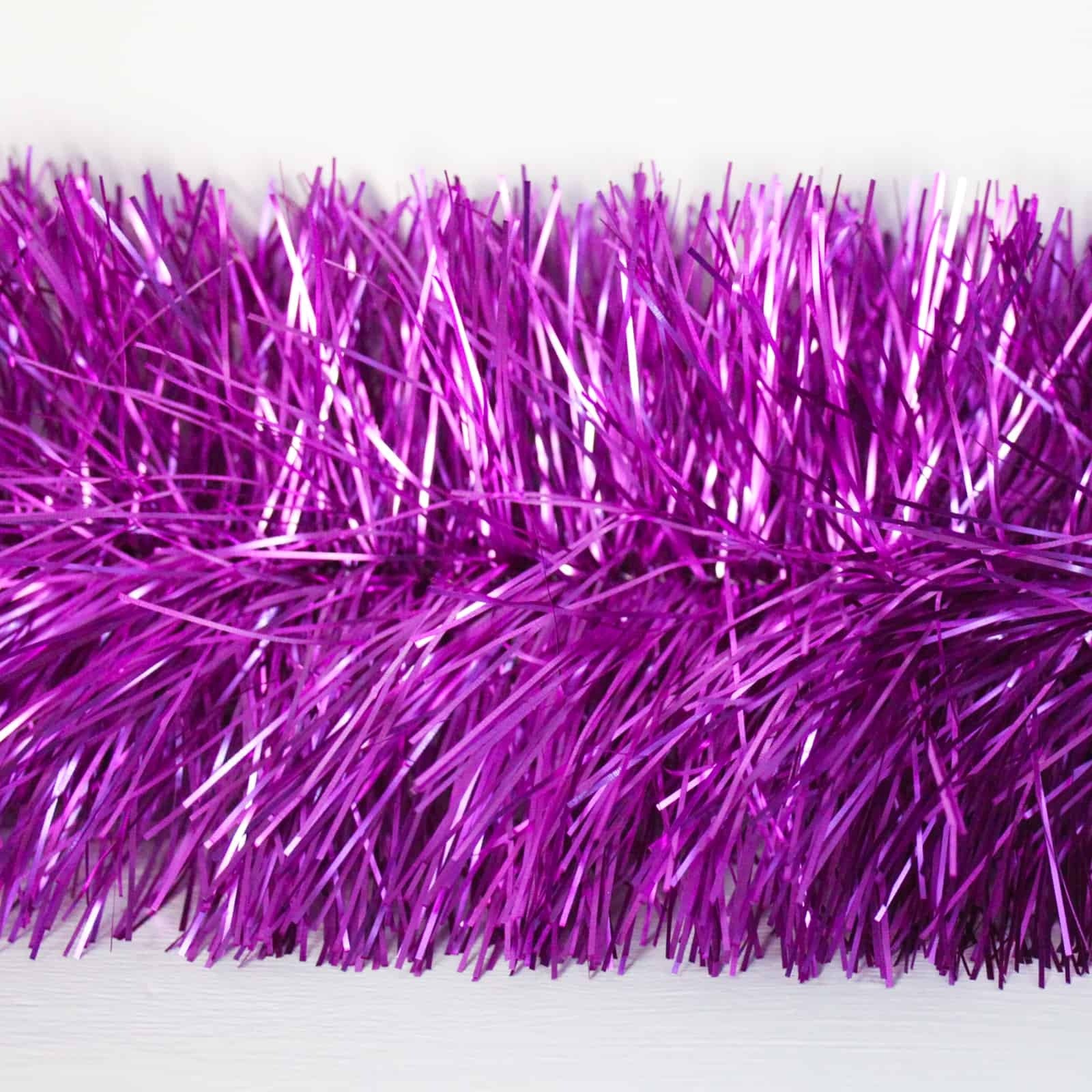25m MID PURPLE Christmas Tinsel 150mm wide