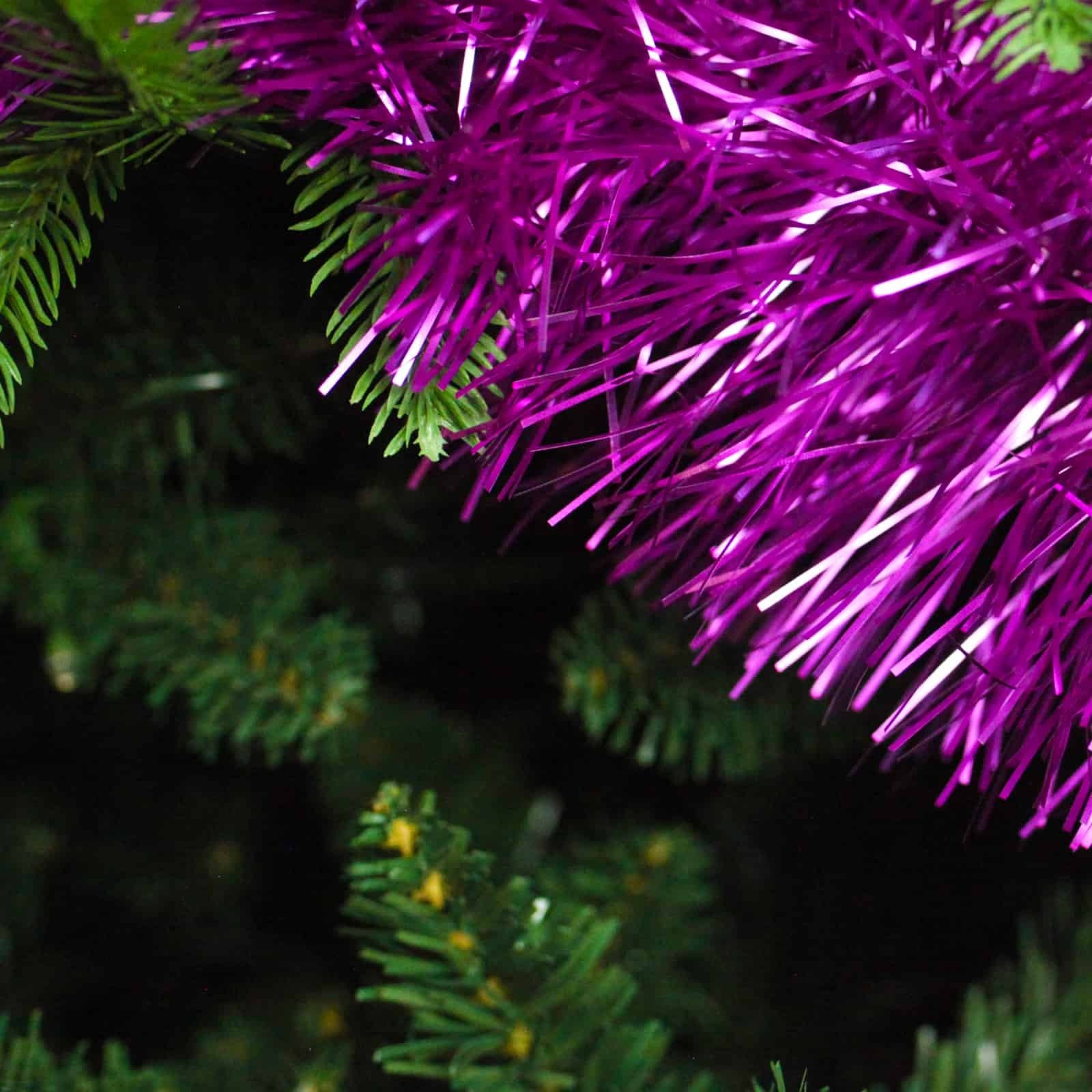 25m MID PURPLE Christmas Tinsel 150mm wide