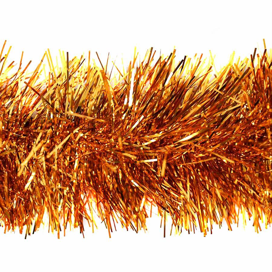 25m ORANGE Christmas Tinsel 100mm wide