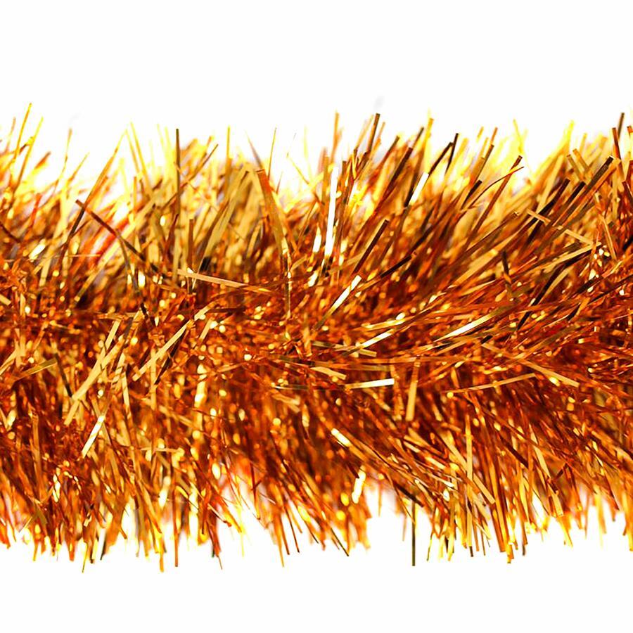 25m ORANGE Christmas Tinsel 100mm wide