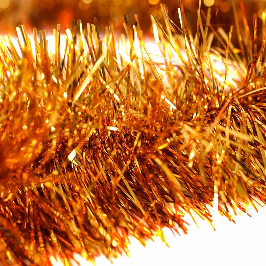 25m ORANGE Christmas Tinsel 100mm wide