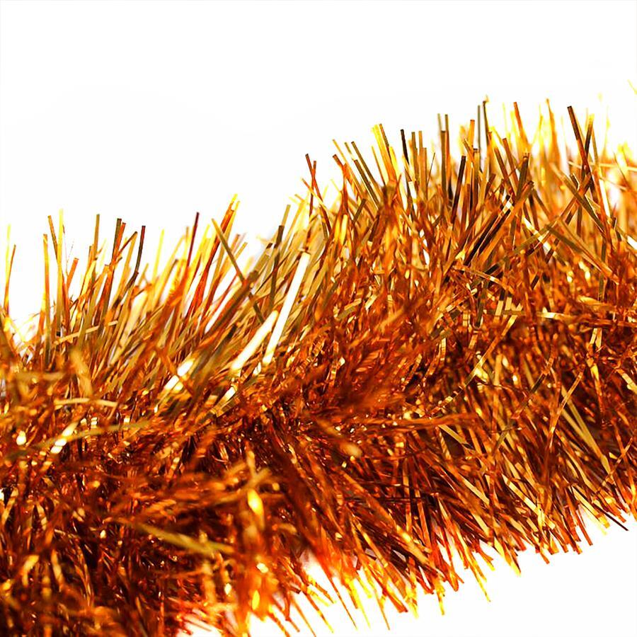 25m ORANGE Christmas Tinsel 100mm wide