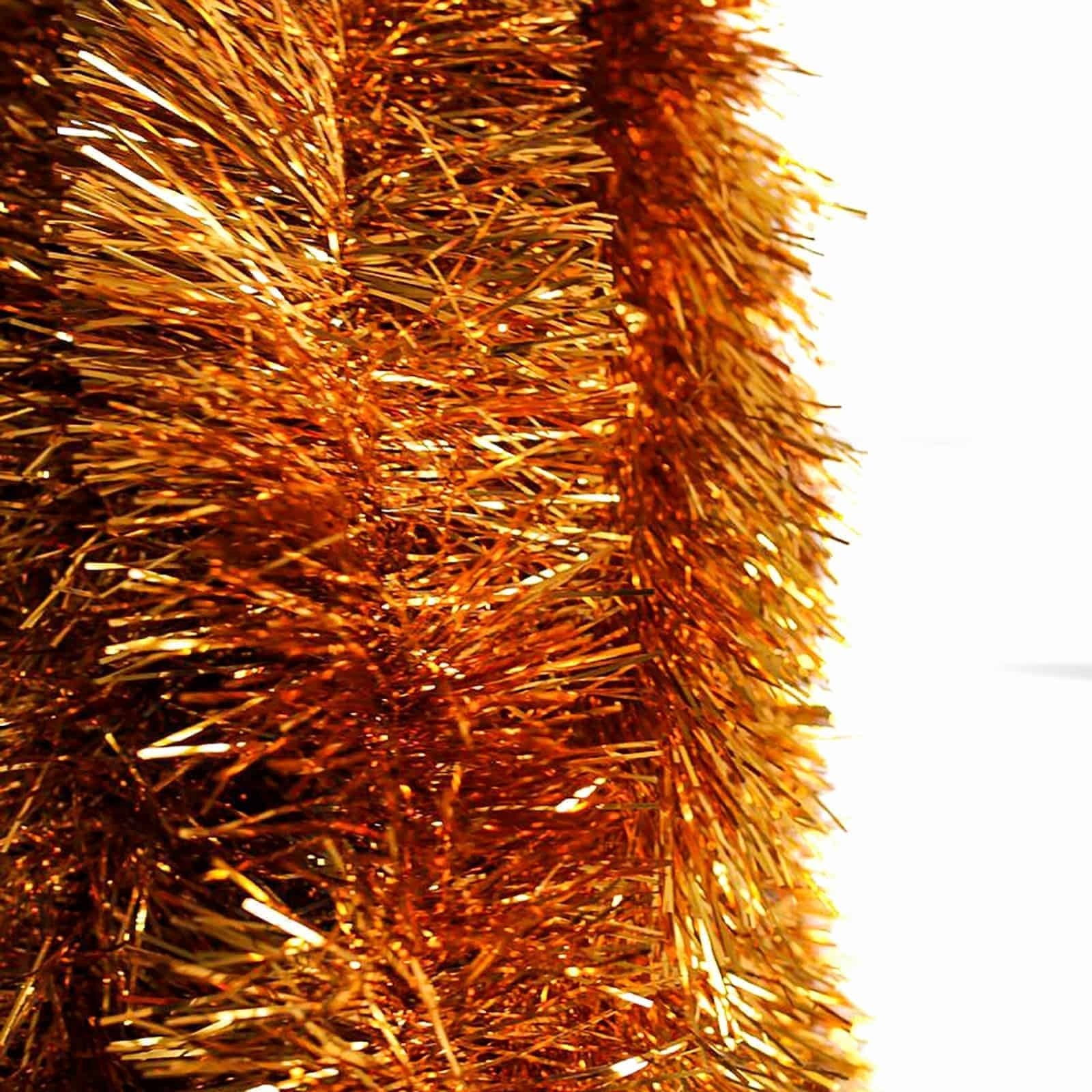 25m ORANGE Christmas Tinsel 75mm wide