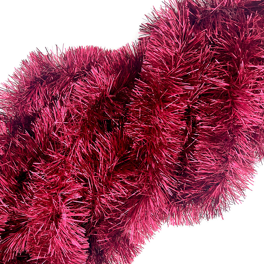 25m PEONY ROSE Christmas Tinsel 75mm wide