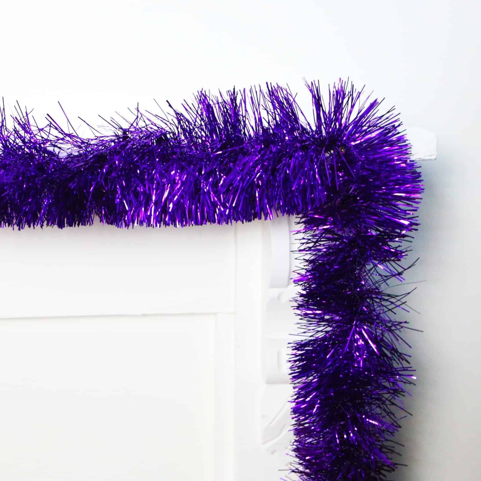 25m PURPLE Christmas Tinsel 150mm wide