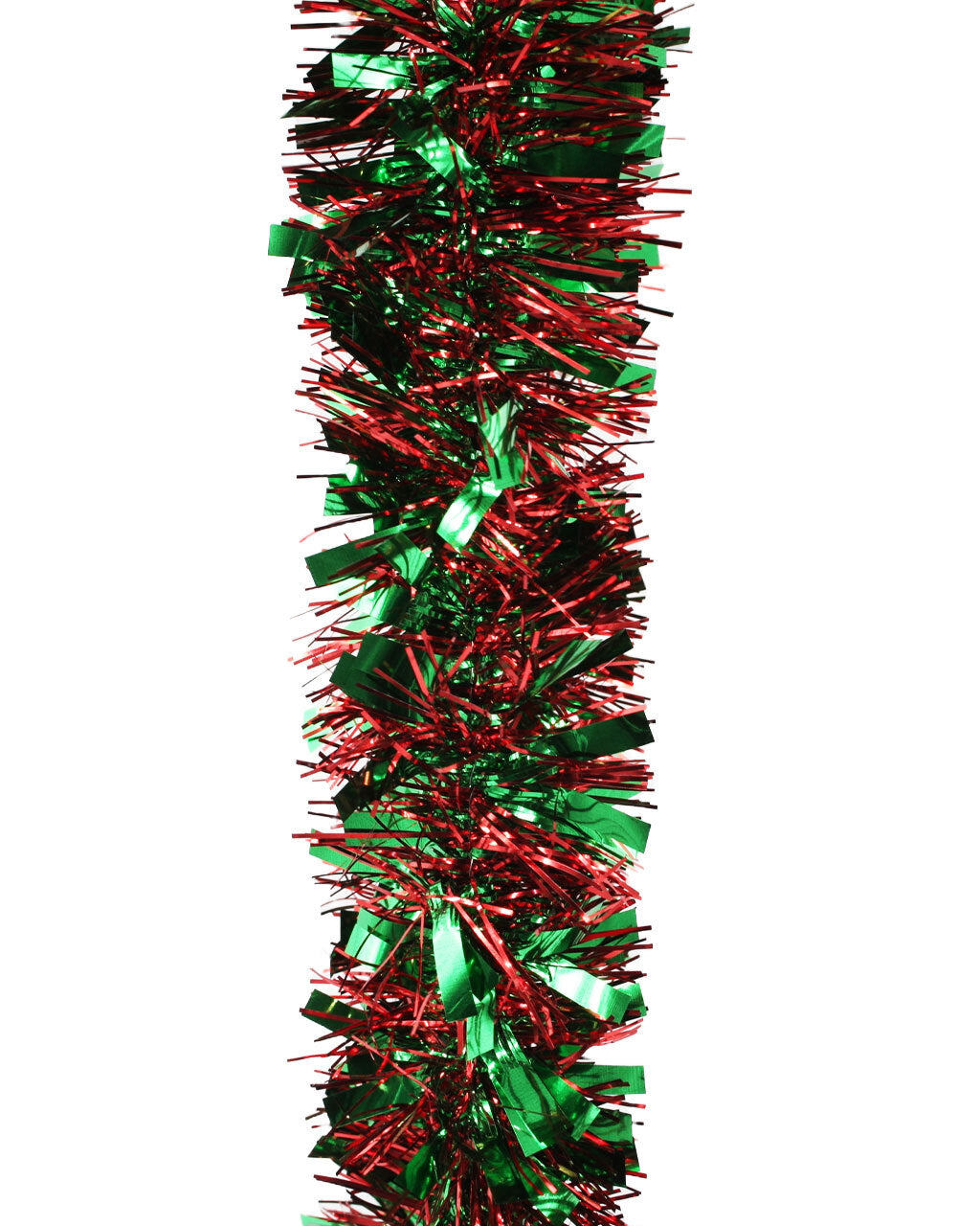 25m RED GREEN Mix Christmas Tinsel 75mm wide