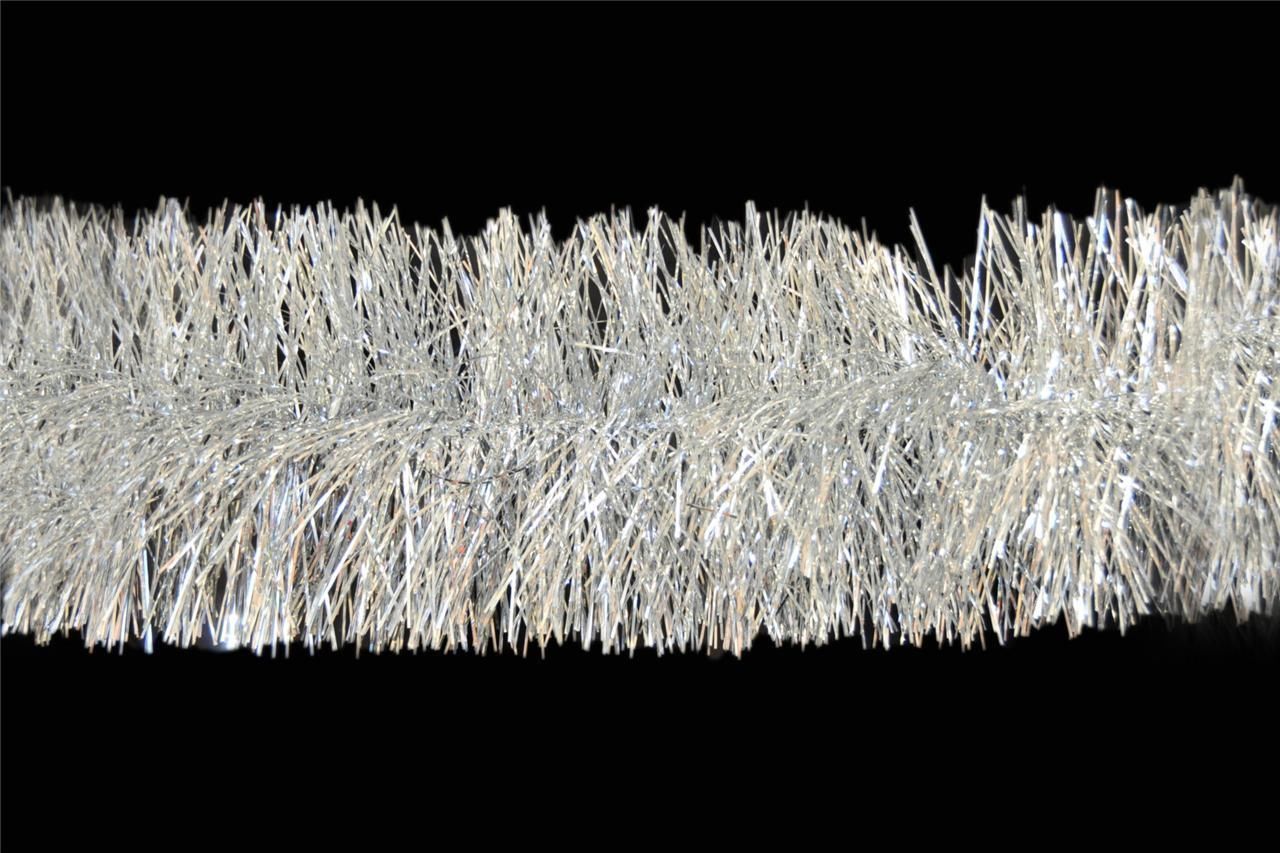 25m SILVER Christmas Tinsel 150mm wide
