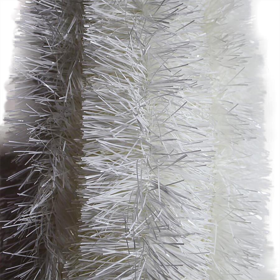 25m WHITE Christmas Tinsel 100mm wide