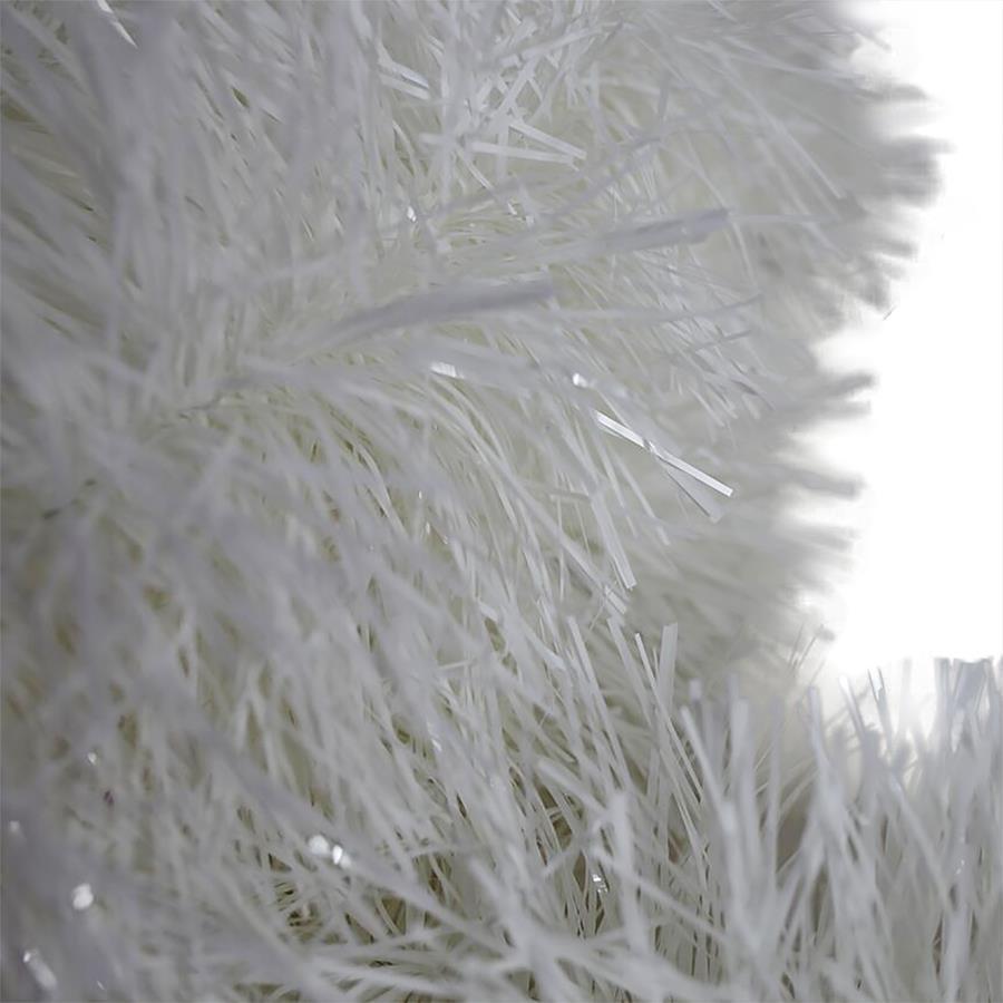25m WHITE Christmas Tinsel 100mm wide