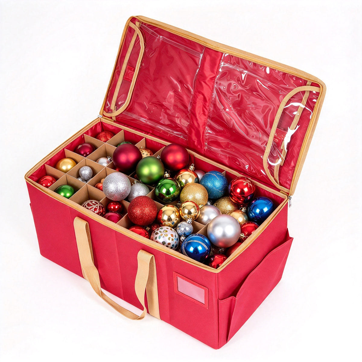 Premium Christmas Bauble Ornament Storage Bag 91 Cells