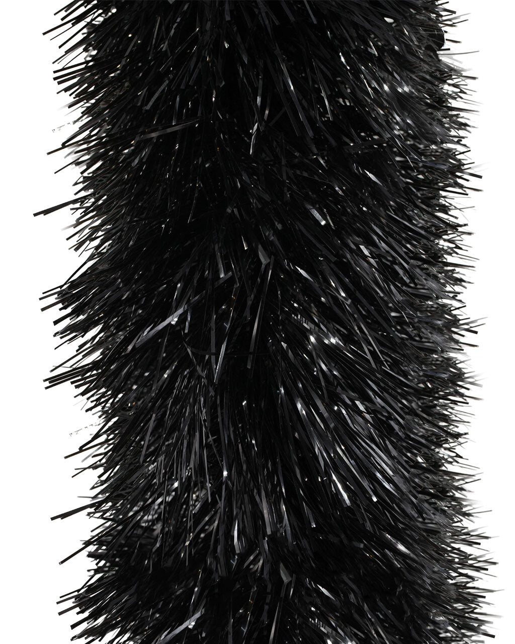 50m BLACK Christmas Tinsel 200mm wide