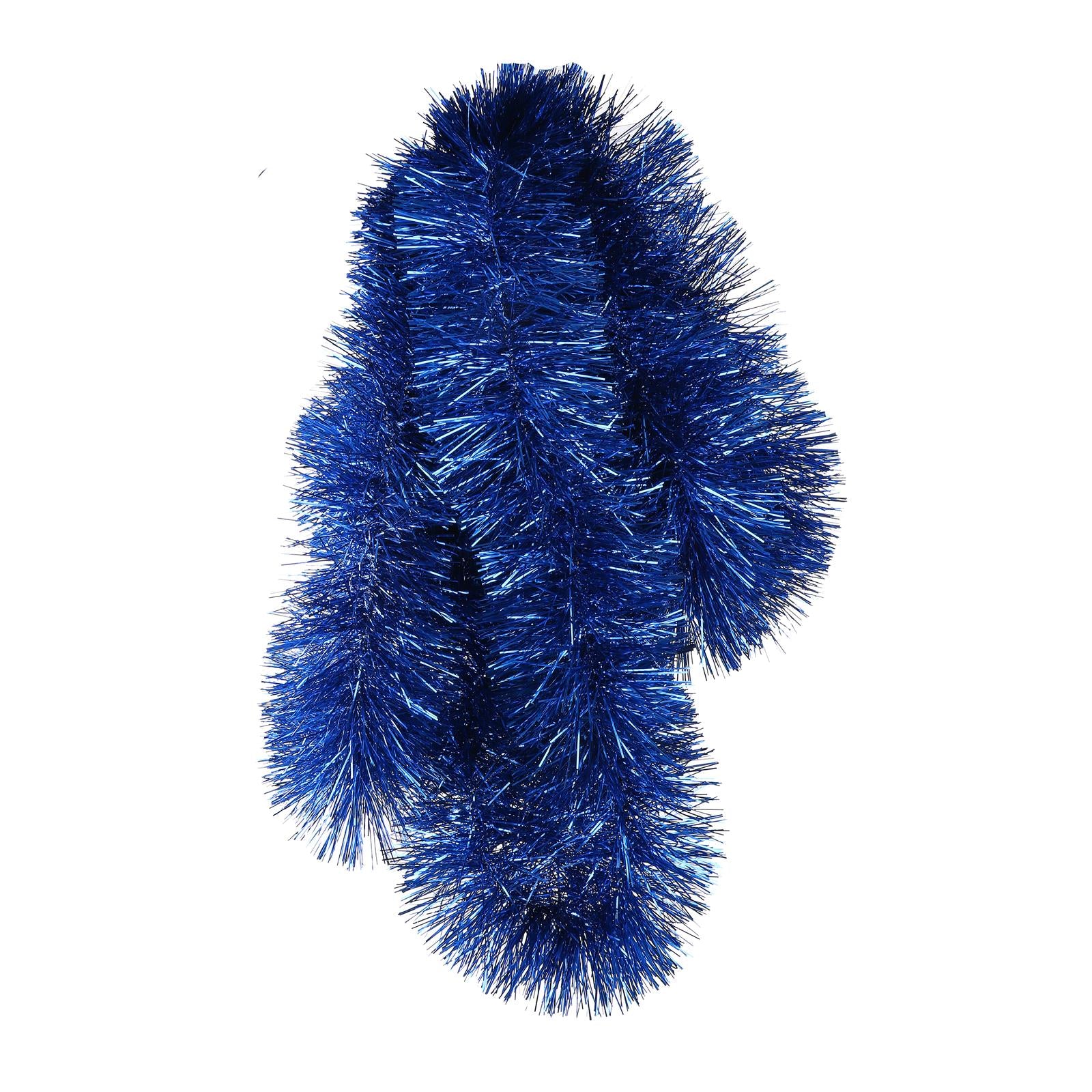 50m MID BLUE Christmas Tinsel 75mm wide