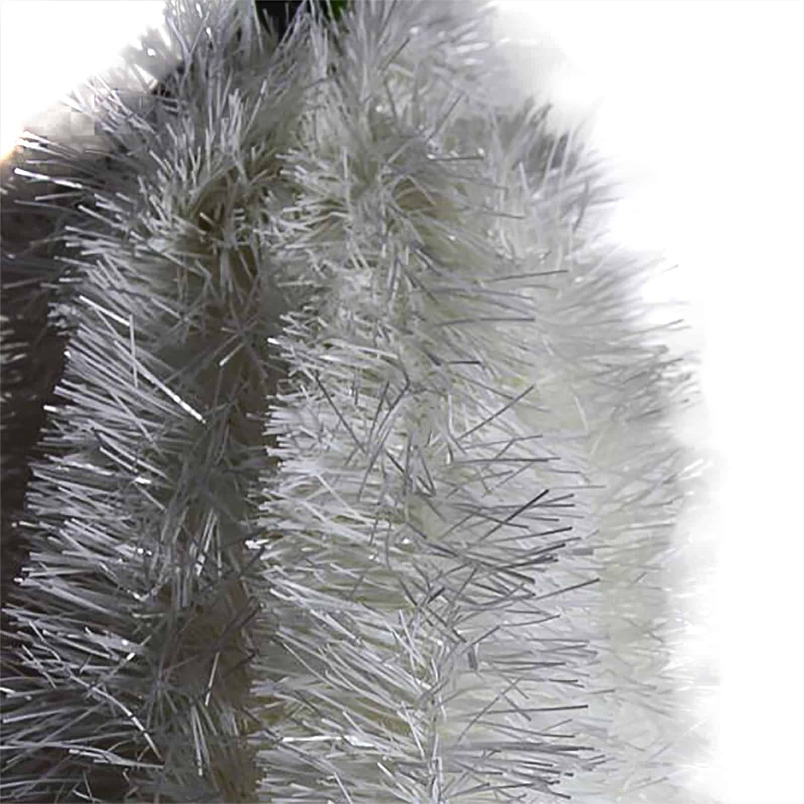 50m WHITE Christmas Tinsel 150mm wide