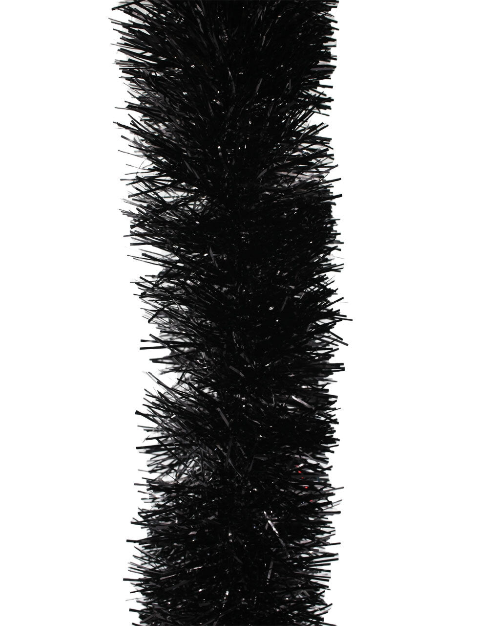 5m BLACK Christmas Tinsel 100mm wide