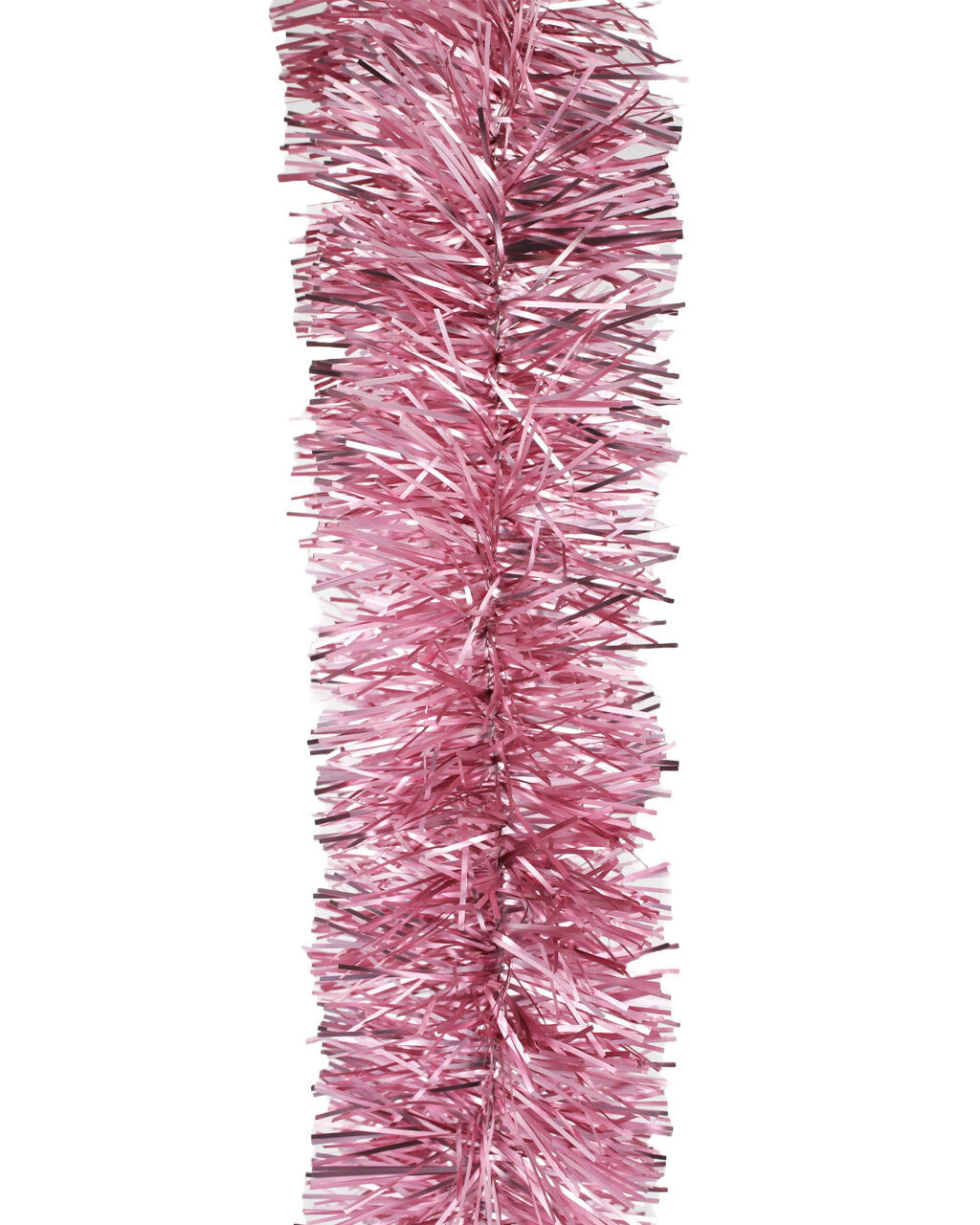 5m FROSTED PINK Christmas Tinsel 75mm wide