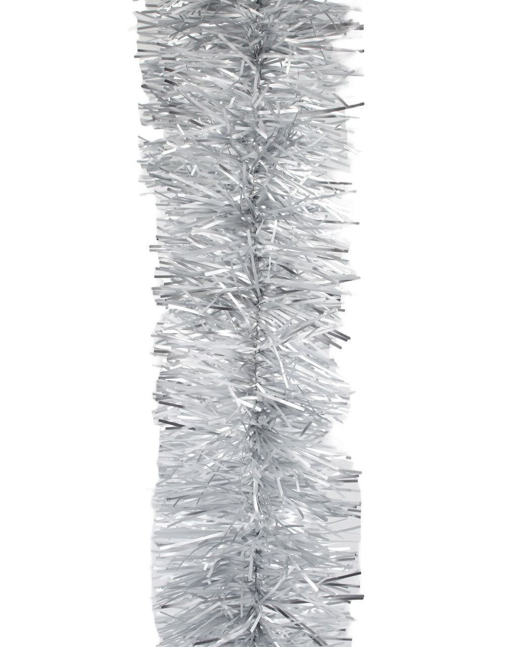 5M FROSTED SILVER Christmas Tinsel 75mm wide