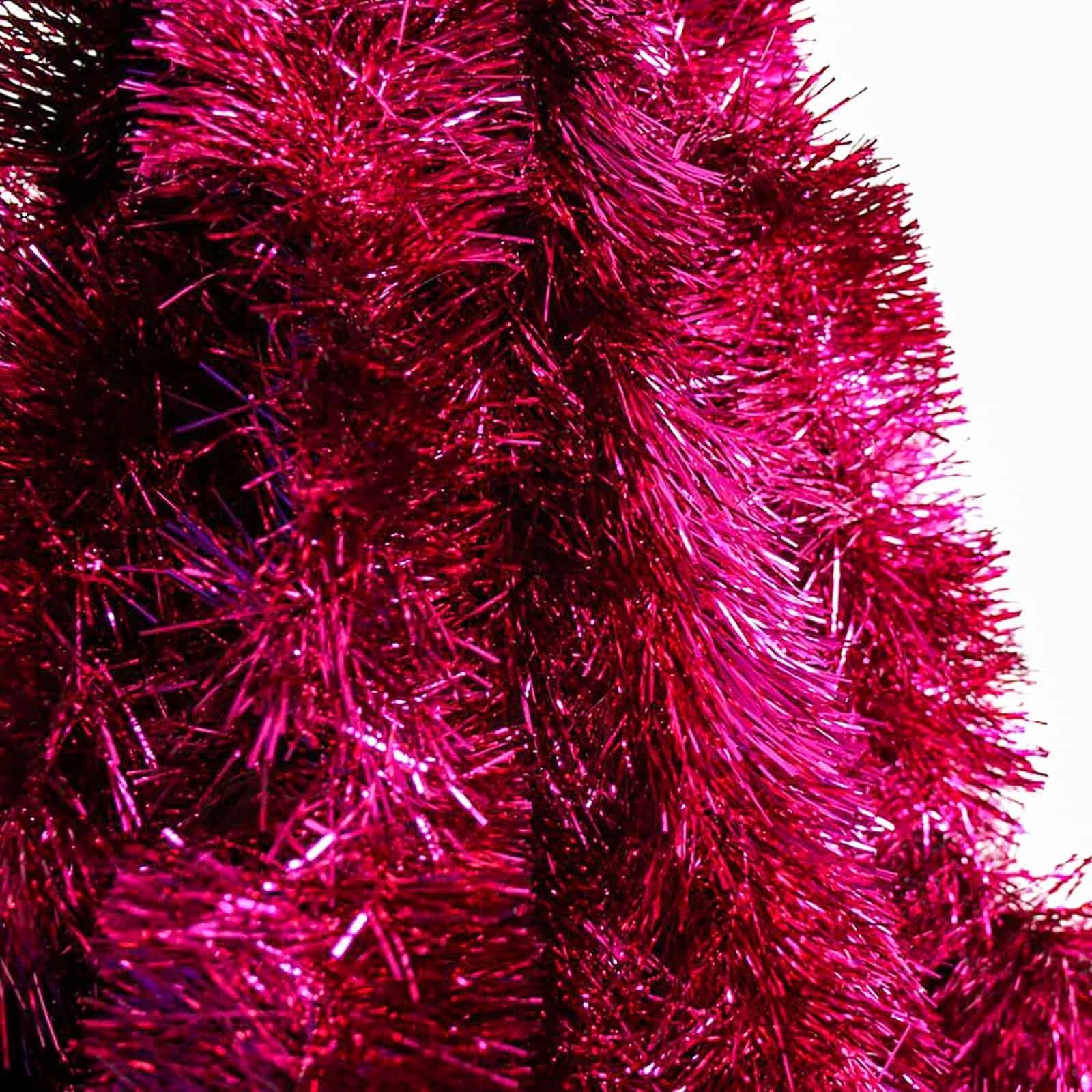5m HOT PINK Christmas Tinsel 75mm wide