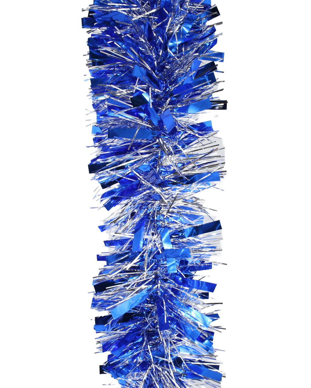 5m SILVER BLUE Mix Christmas Tinsel 75mm wide