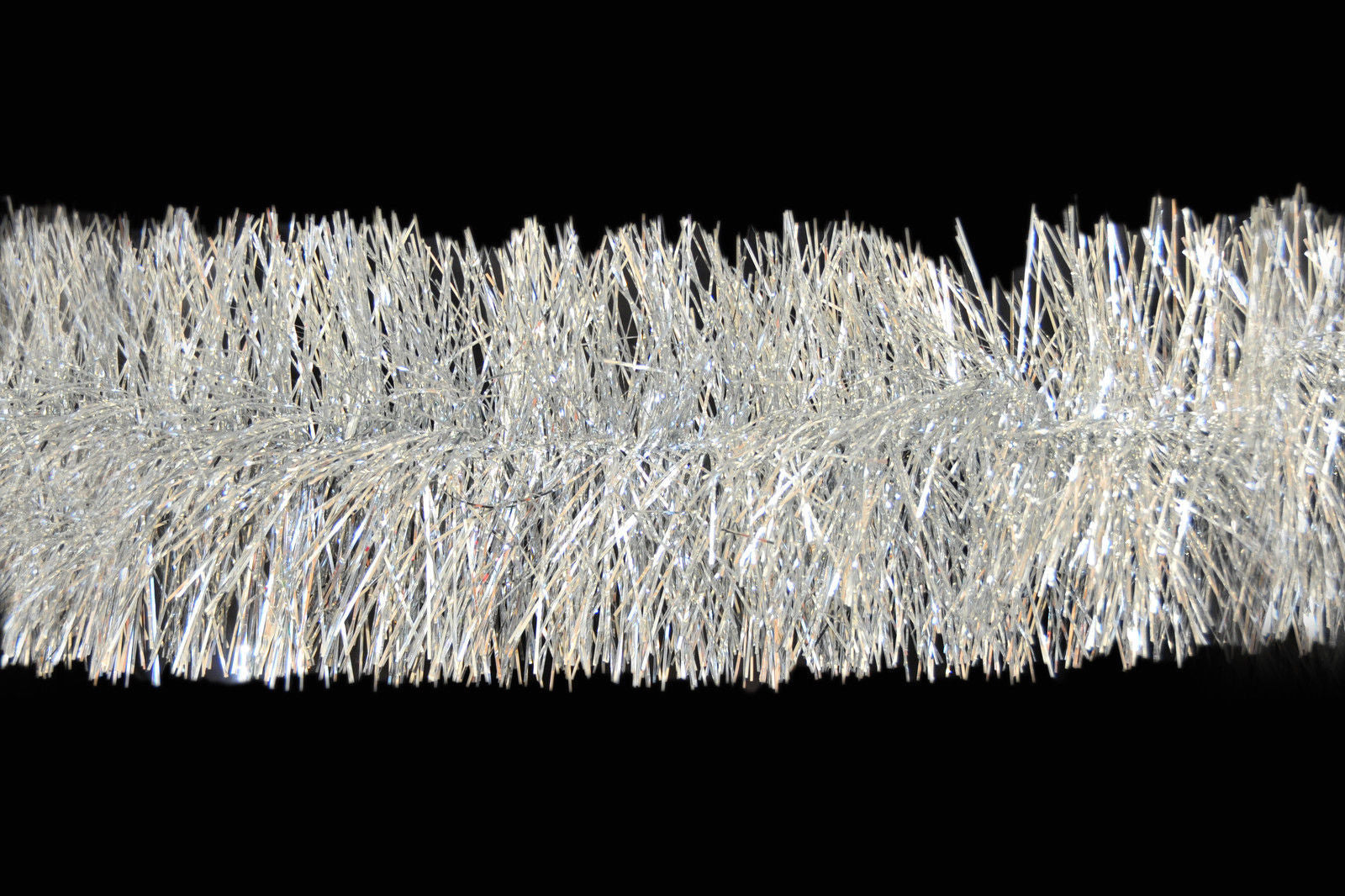 5m SILVER Christmas Tinsel 75mm wide