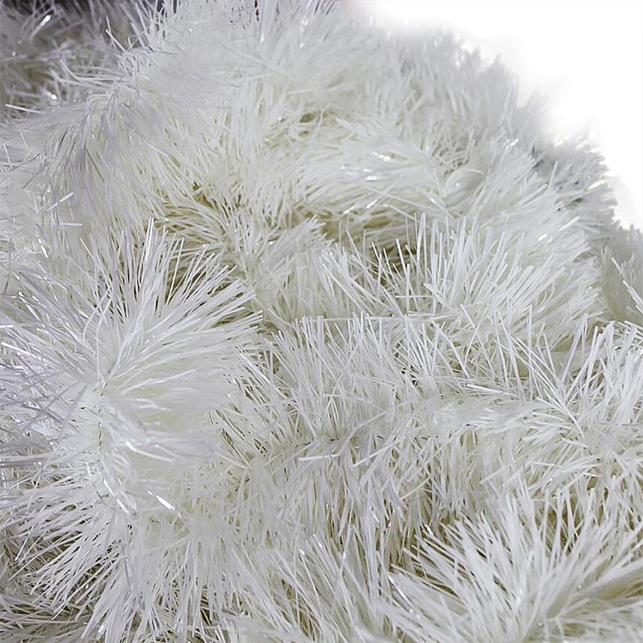 5m WHITE Christmas Tinsel 100mm wide