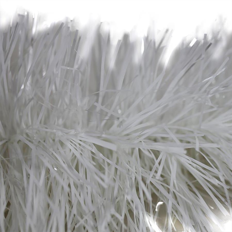 5m WHITE Christmas Tinsel 100mm wide