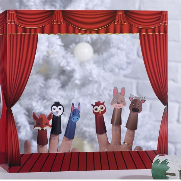 Christmas Bon Bons Pack of 6 With Finger Puppets