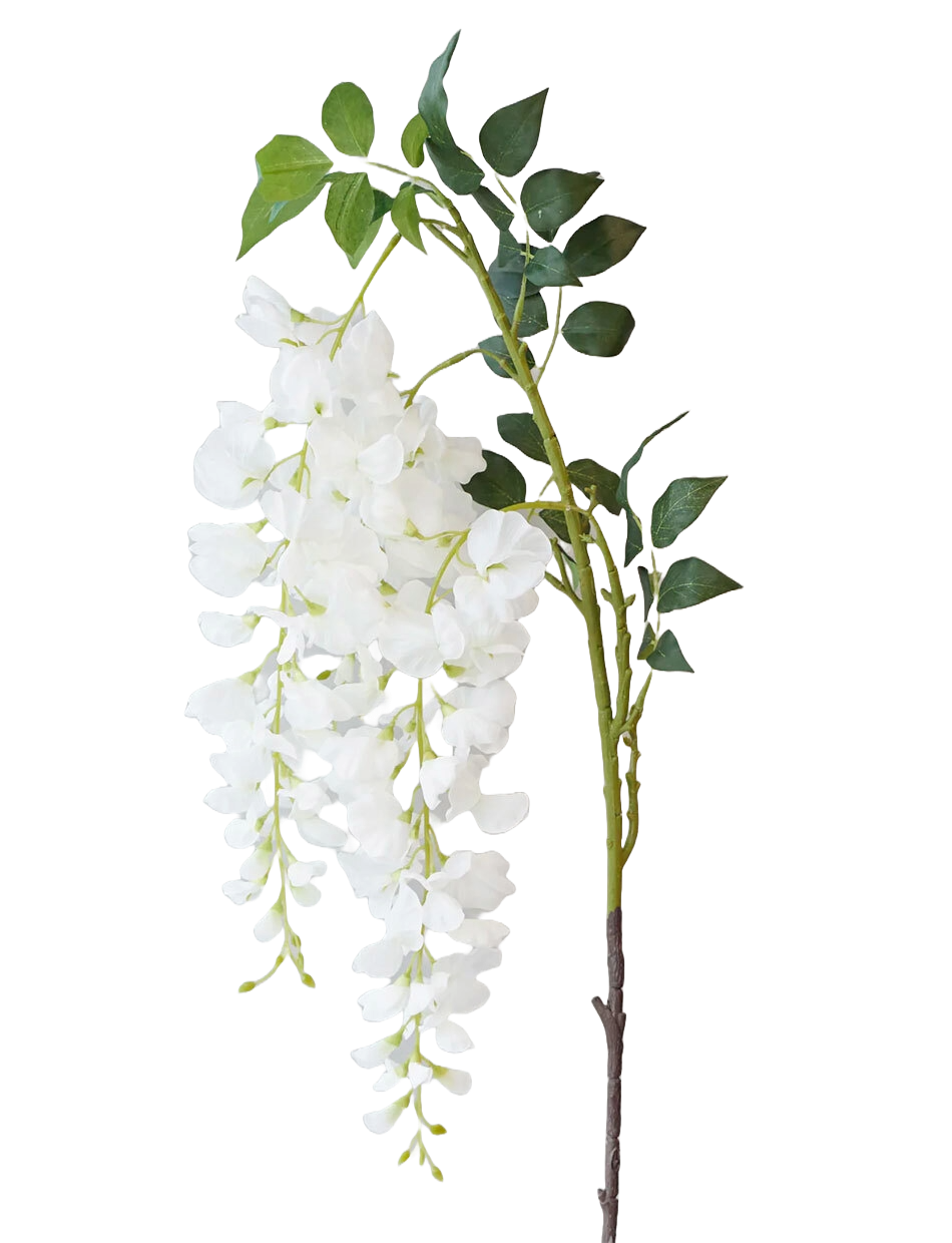 White Wisteria Hanging Spray 142cm