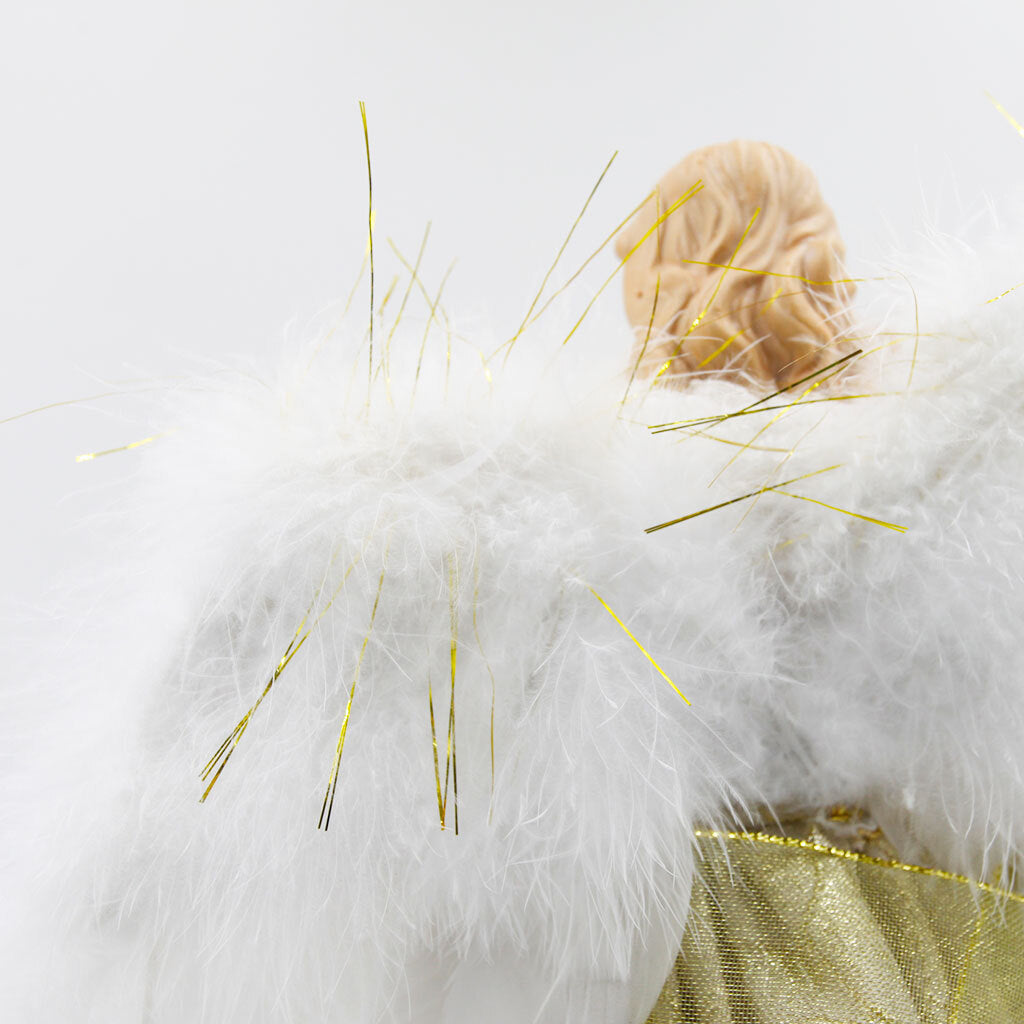 White & Gold Angel Tree Topper