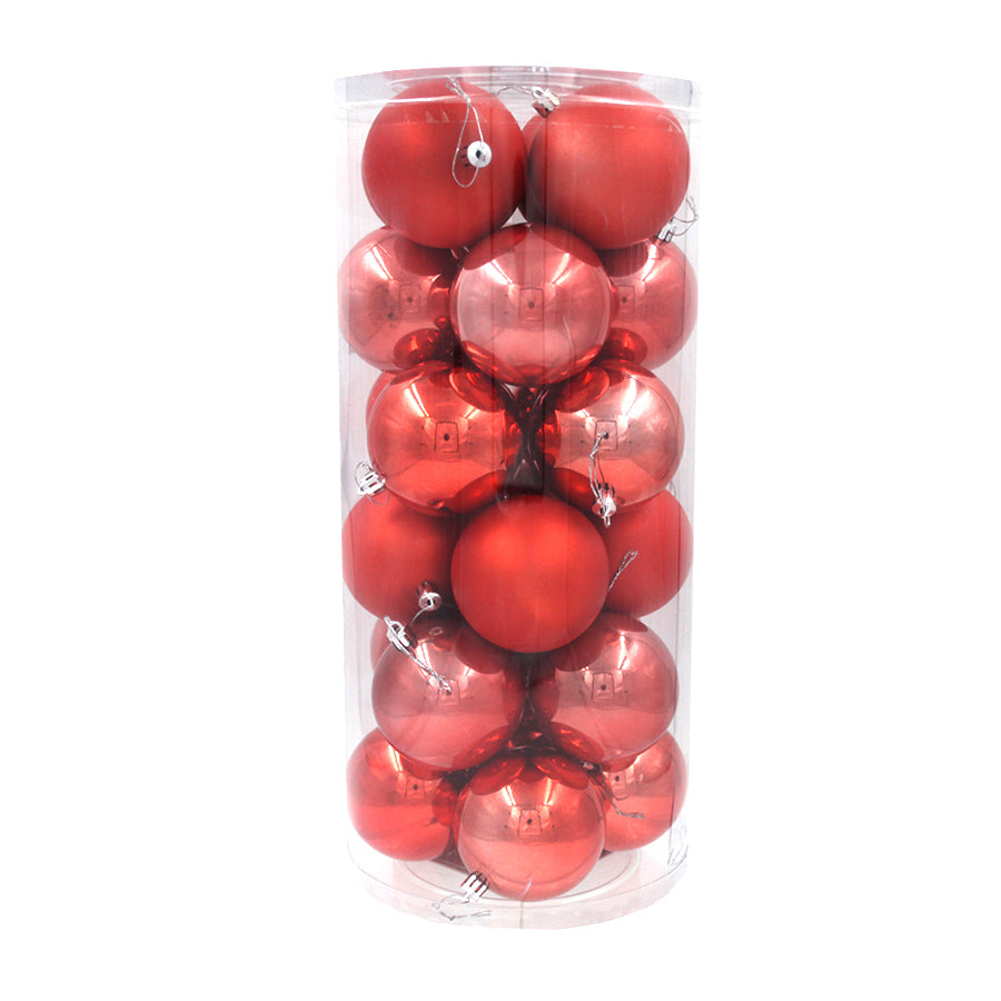 CORAL Christmas Baubles 80mm 24 & 48 Packs
