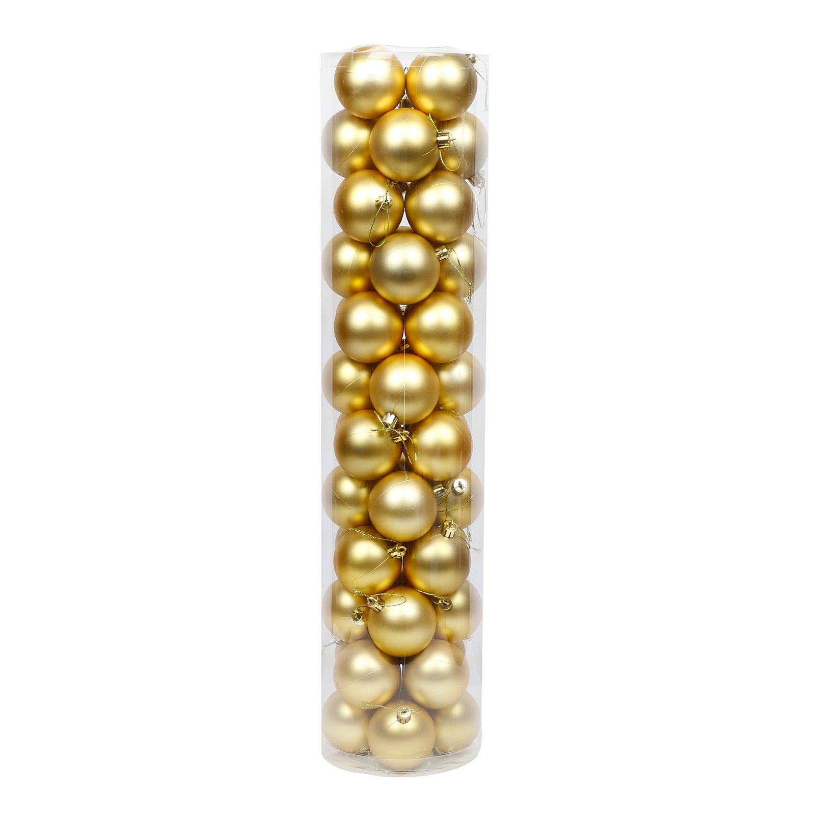 Gold Christmas Baubles 80mm Matt 24 and 48 Packs