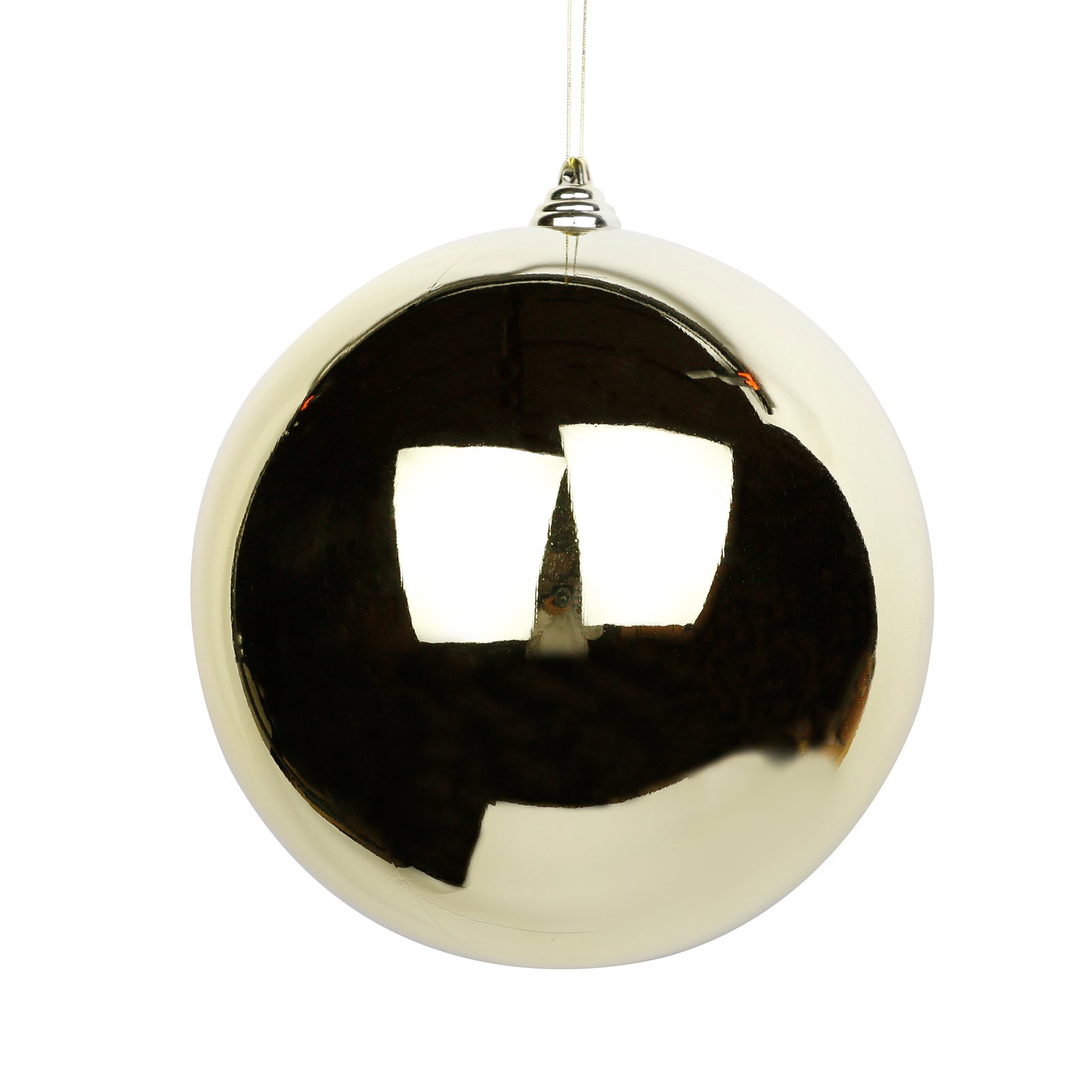 GOLD 200mm Christmas Bauble Gloss 4 Pack