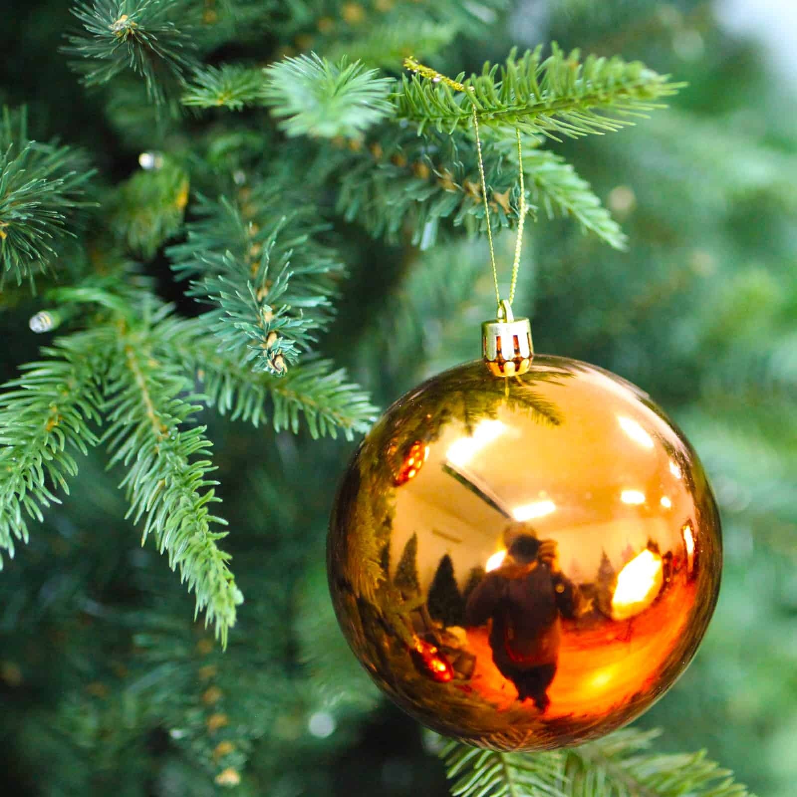 Orange Christmas Baubles 80mm 45 Baubles Gloss