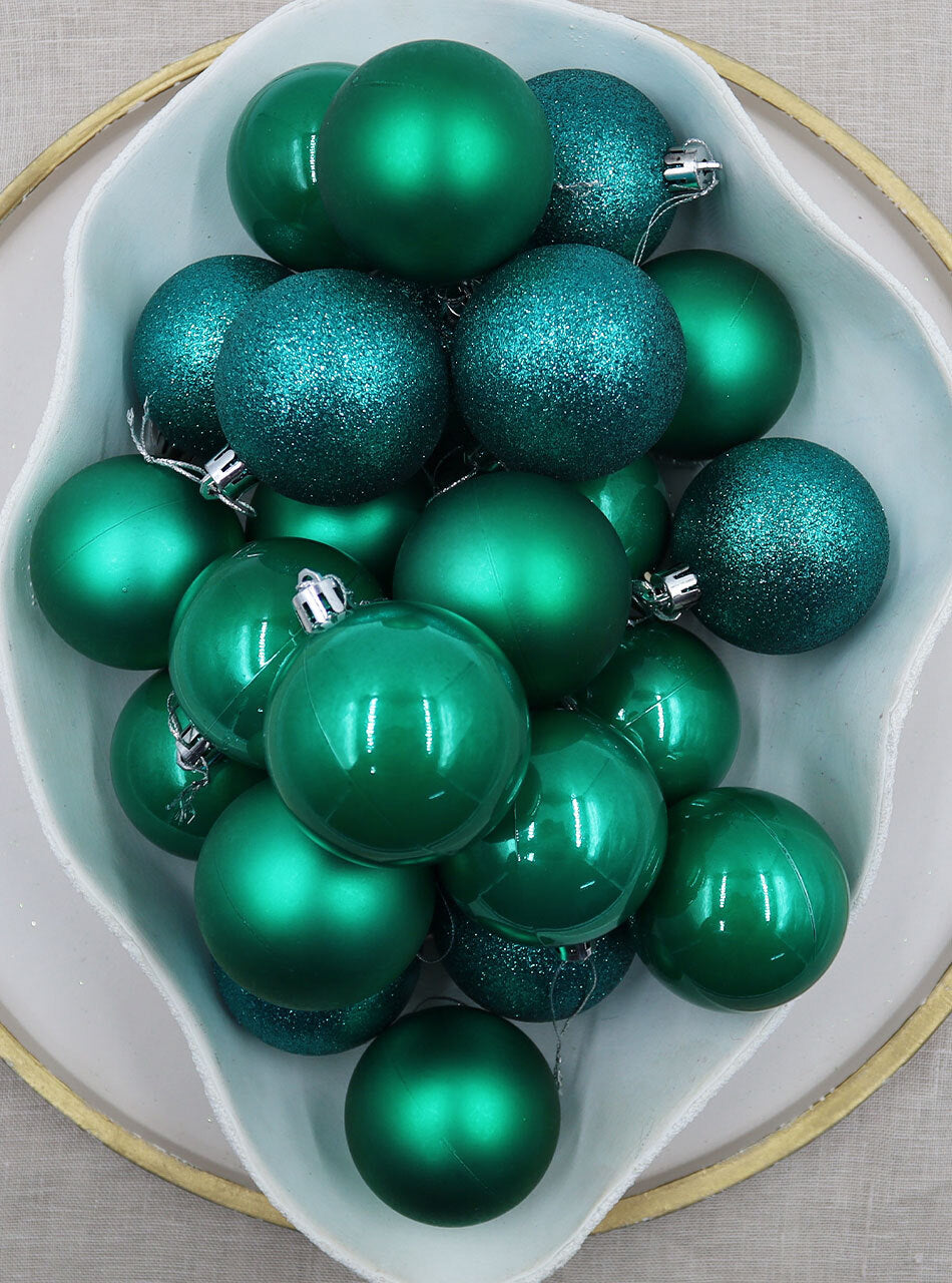 Peacock Christmas Baubles 70mm