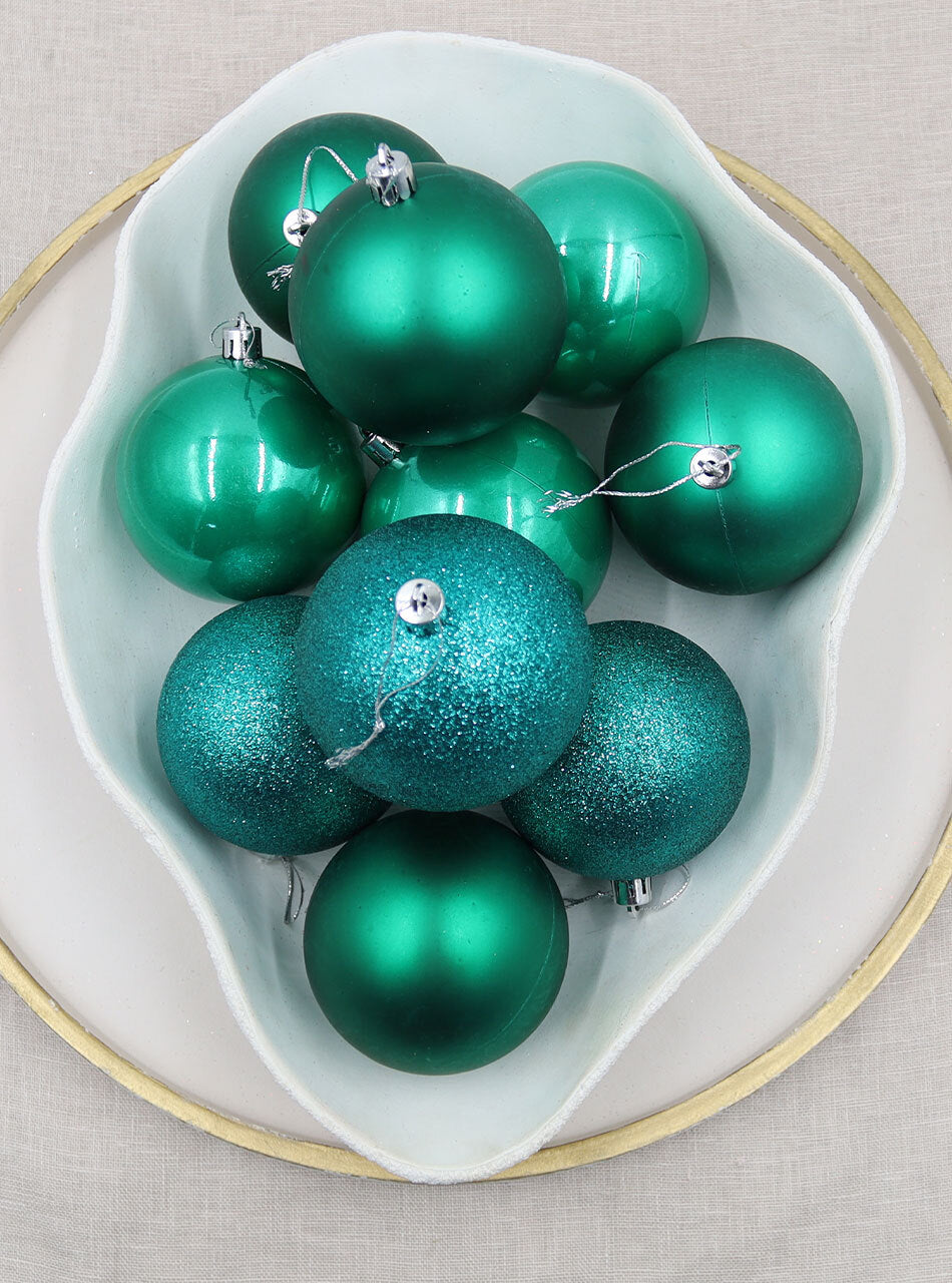 Peacock Christmas Baubles 80mm