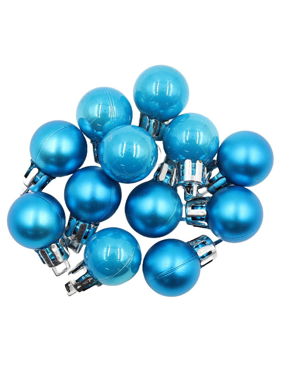 Sky Blue 20mm Christmas Baubles Pearl Matt 30 Pack