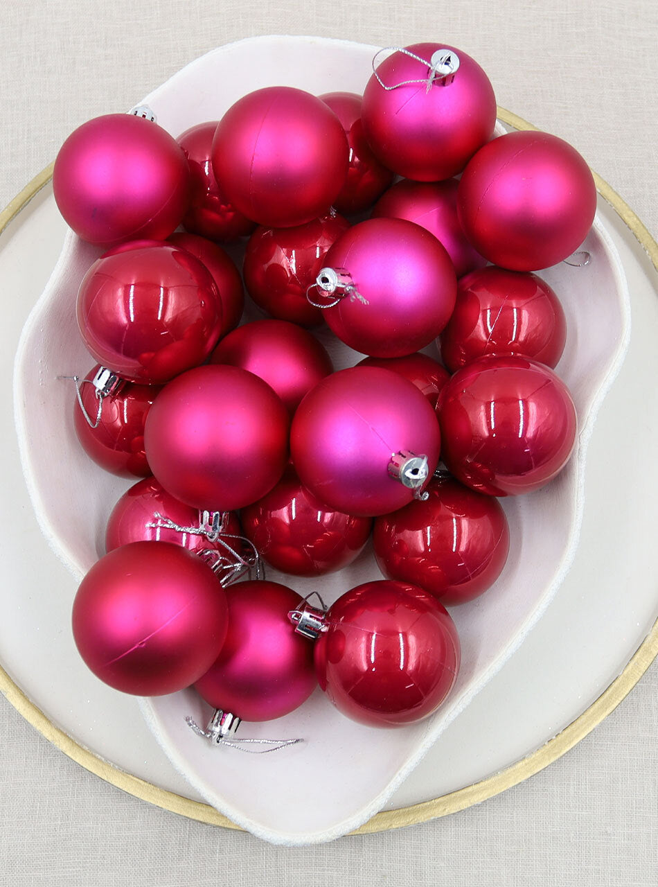 Watermelon Christmas Baubles 60mm Pearl Matt