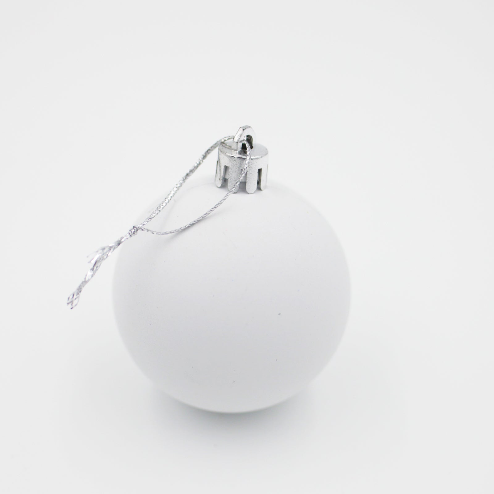 White Christmas Baubles 60mm Matt 24 And 48 Packs