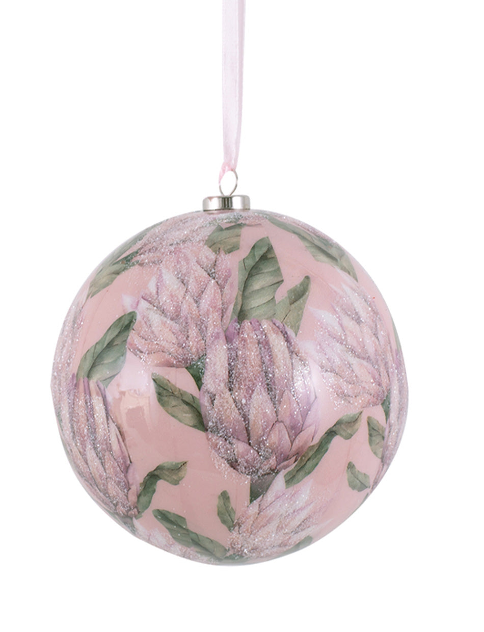 Pink Protea Australiana Bauble - 10cm