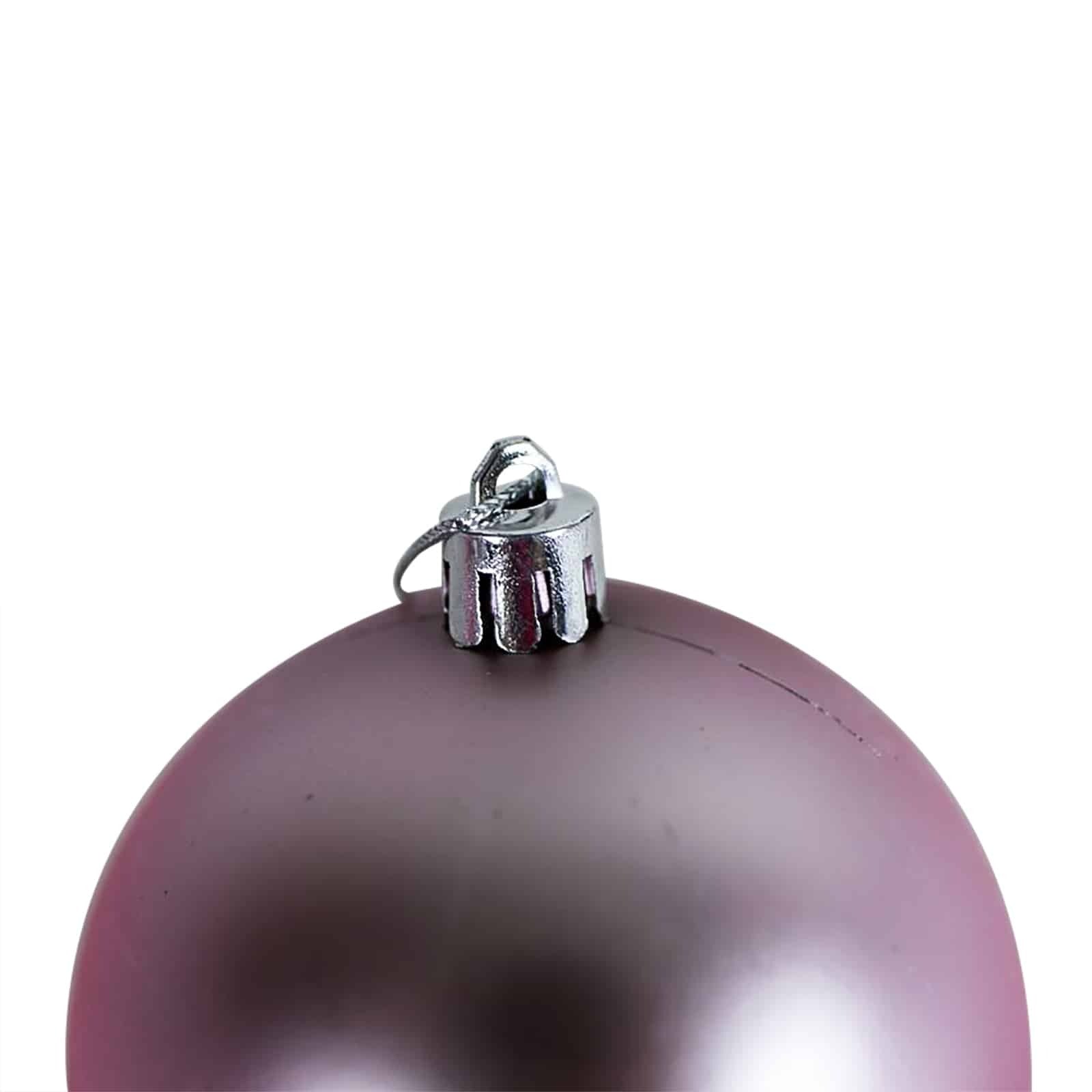 Baby Pink Christmas Baubles 80mm