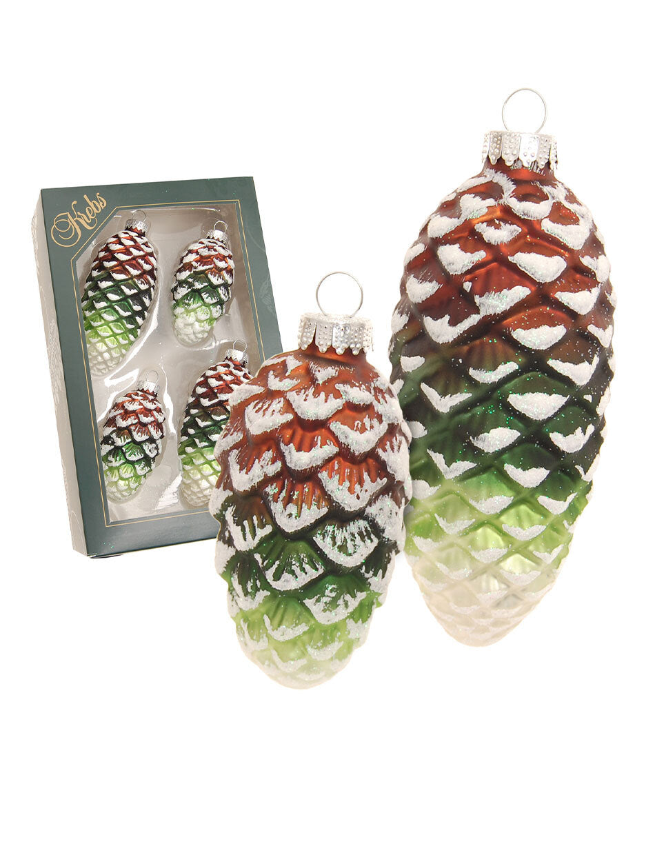 Christmas Tree Pinecone Bauble 4 Pack