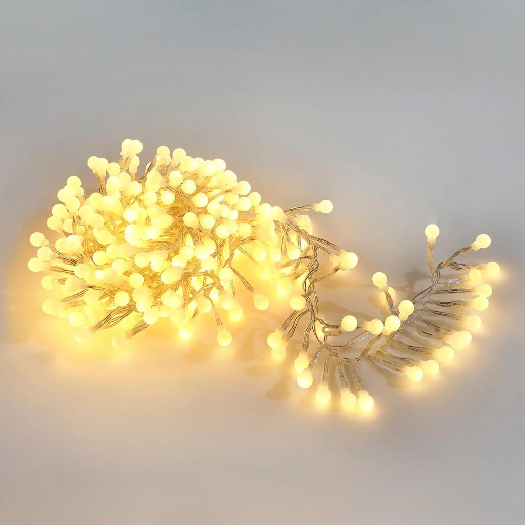 Warm White 300 LED Connectable Cluster String Lights