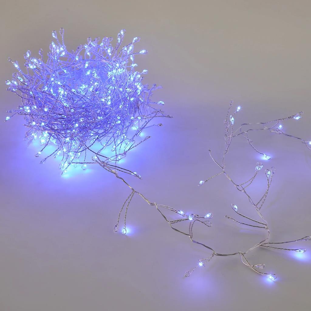 Blue & White 640 Micro LED Cluster Fairy Lights