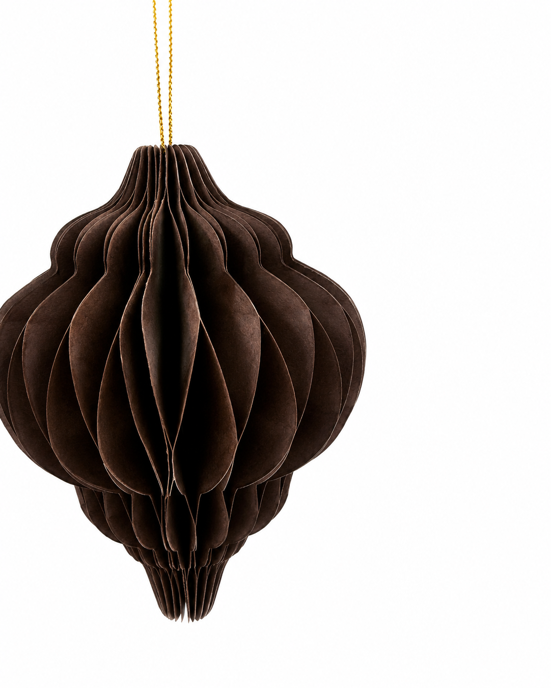 Coffee Brown Paper Finial